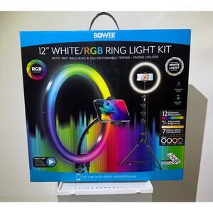 Bower 12” White RGB Ring Light Kit brand New